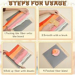 Tessco 4 Pcs Wool Blending Board Carding Brush Set