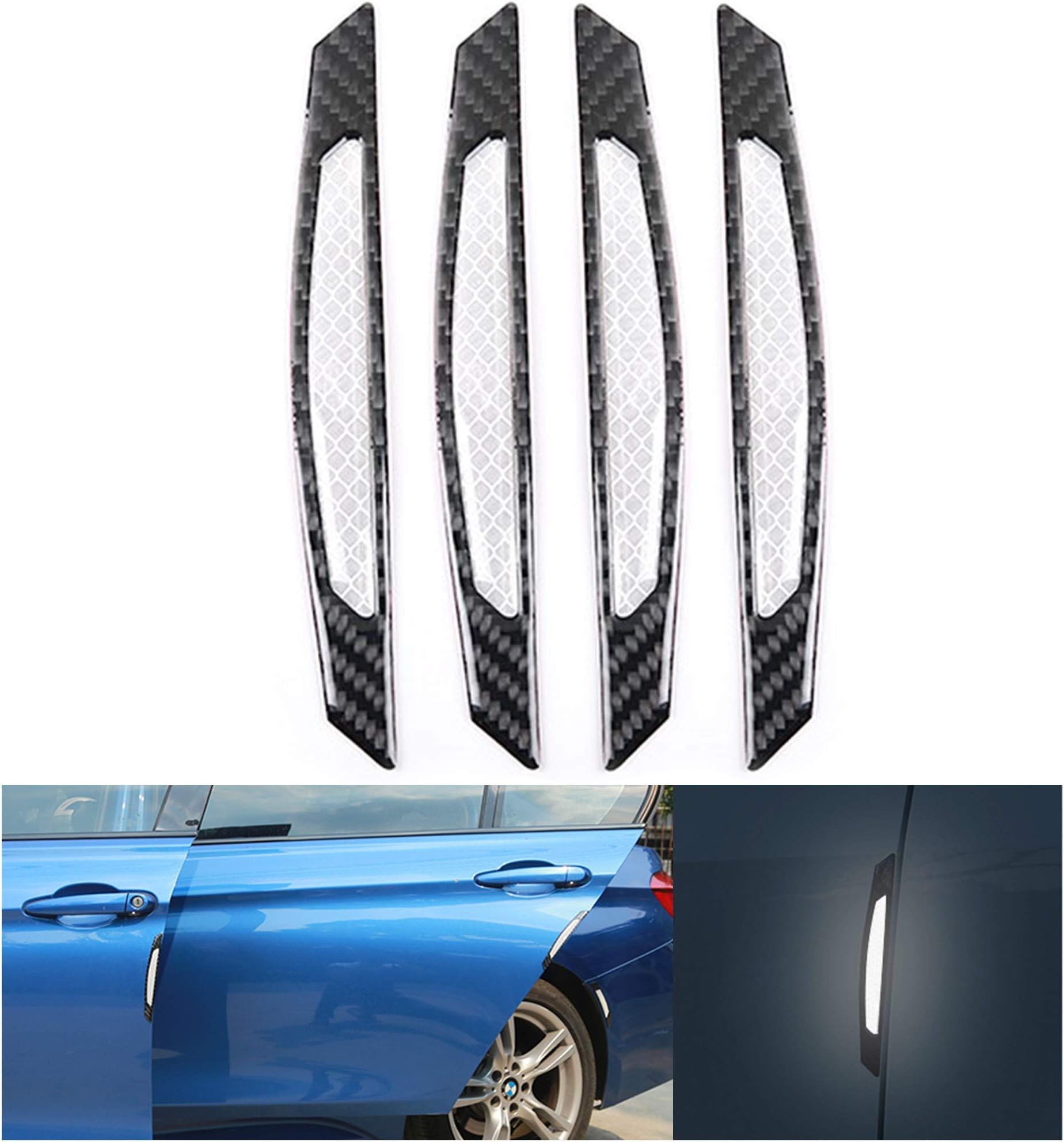 COSMOSS Reflective Car Door Edge Trim Sticker (Gray)