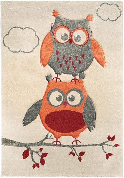 Benuta Kinderteppich Eule Und Wolken Grau 160x230 Cm Teppich Fur Spiel Und Kinderzimmer Amazon De Kuche Haushalt