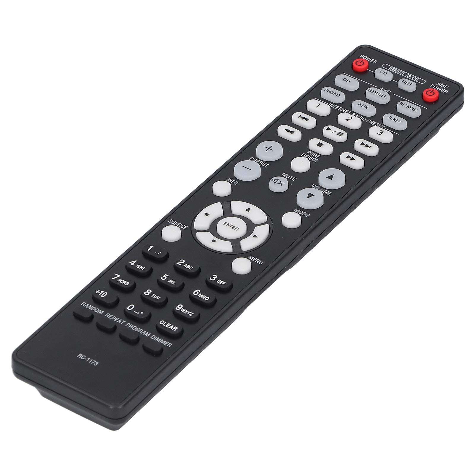 Annadue Black Replacement TV Remote Control for DENON RC‑1173/PMA‑720AE/PMA‑520AE/DCD‑720AE/DCD‑520AE, Simple to Operation.