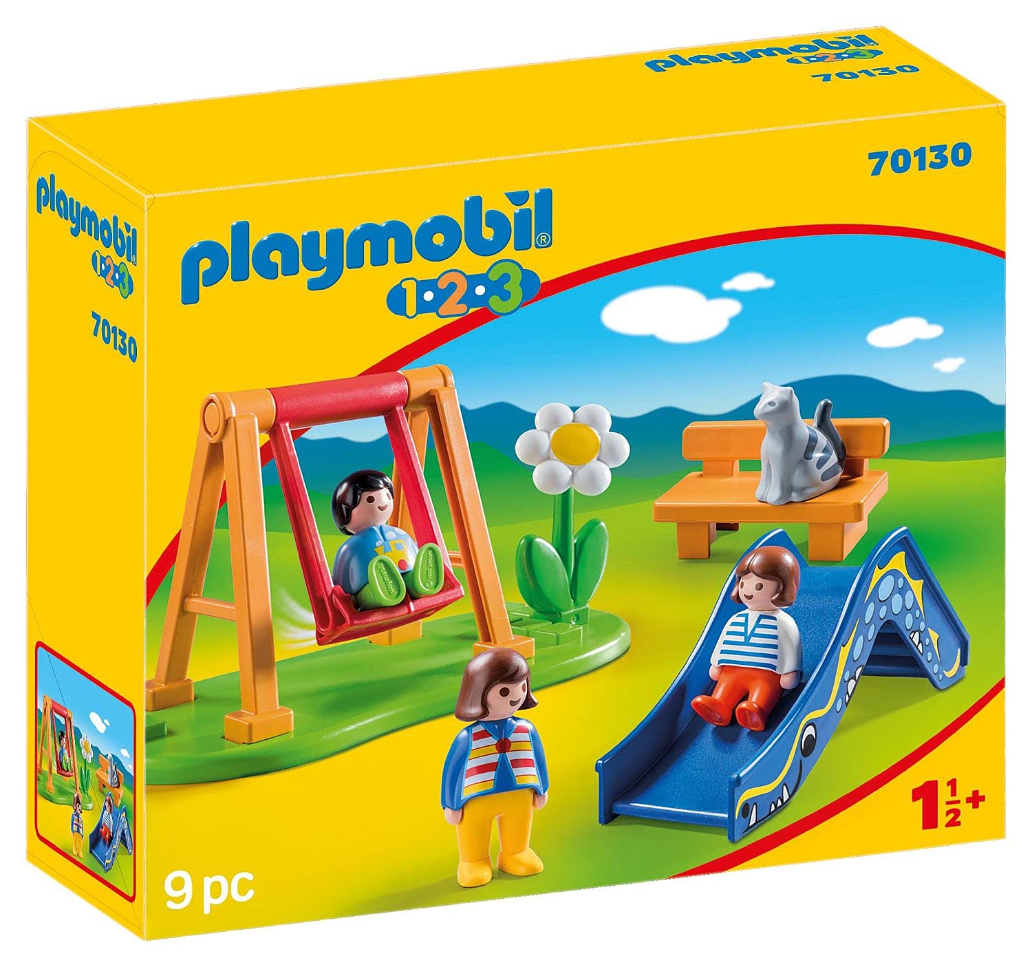 Playmobil 70130 1.2.3 Children's Playground, Fun Imaginative Role-Play, PlaySets Suitable for Children Ages 1.5+