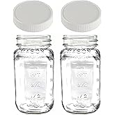 JARMING COLLECTIONS Glass Regular Mouth 24 oz Mason Jars with BPA Free Plastic Storage Lids - Made in USA - 24oz Mason Jars R