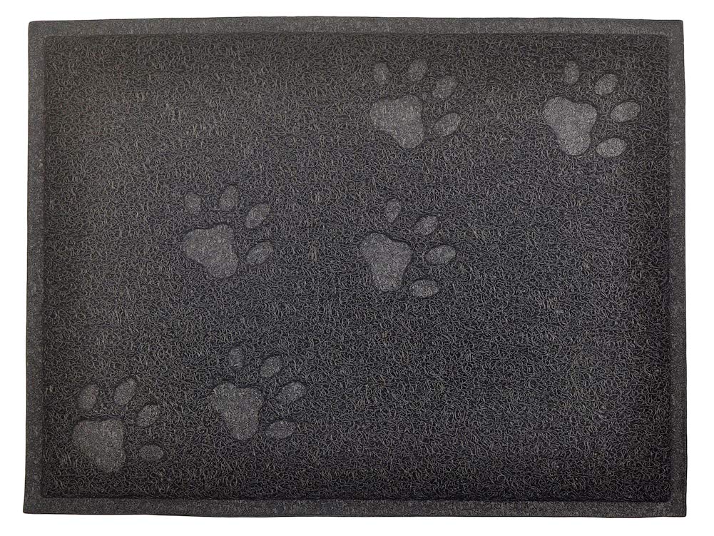 DM Cat Litter Tray Debris Catcher Mat,Pet Feeding Placemat,40x30 cm,6 Colours Available (Black)