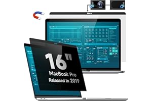 Magnetic Privacy Screen Protector Compatible with MacBook Pro 16 Inch (2019), Removable Anti Spy Blue Light Glare Shield Film