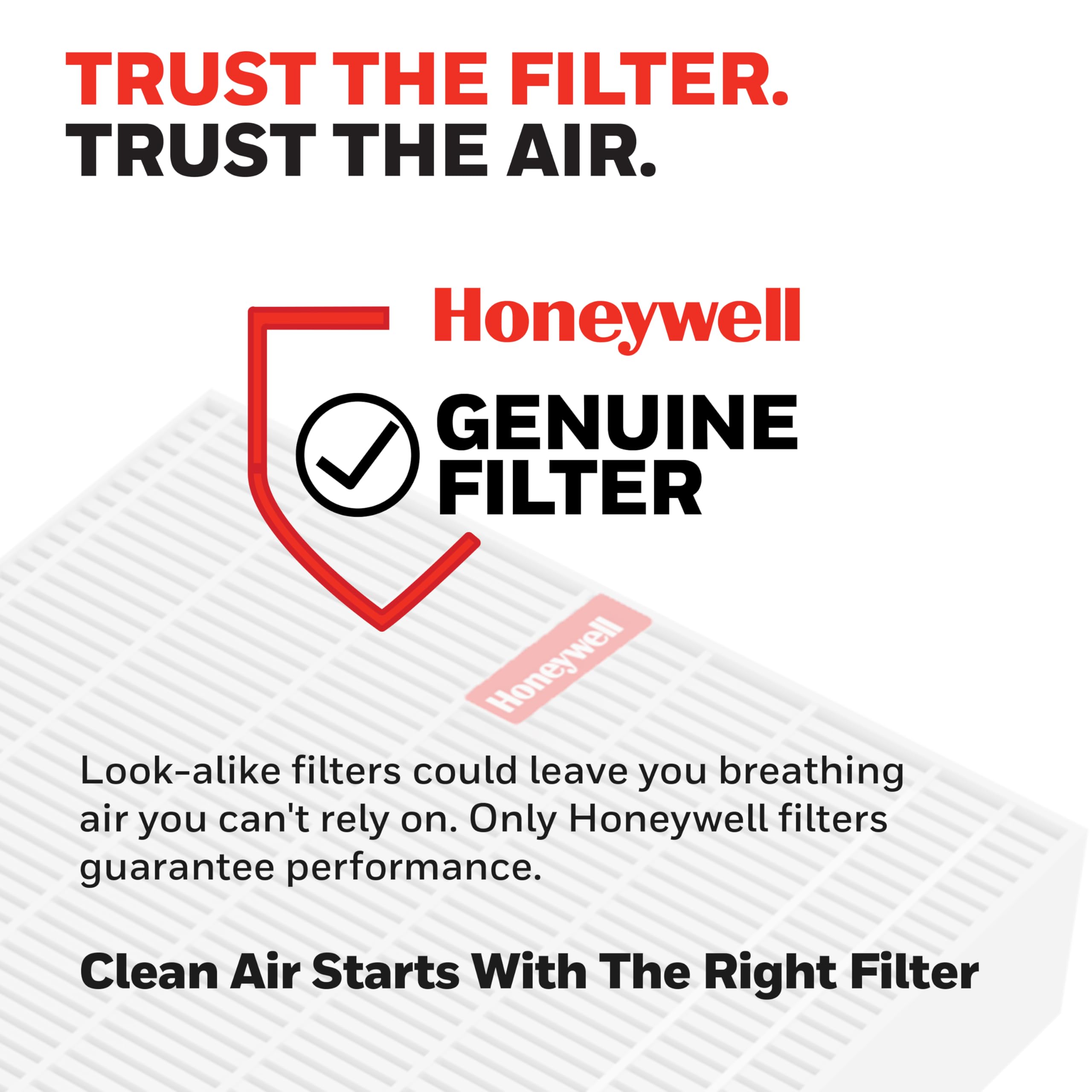 Honeywell HEPA Air Purifier Filter R, 2-Pack for HPA 100/200/300 and 5000 Series - Airborne Allergen Air Filter Targets Wildfire/Smoke, Pollen, Pet Dander, and Dust