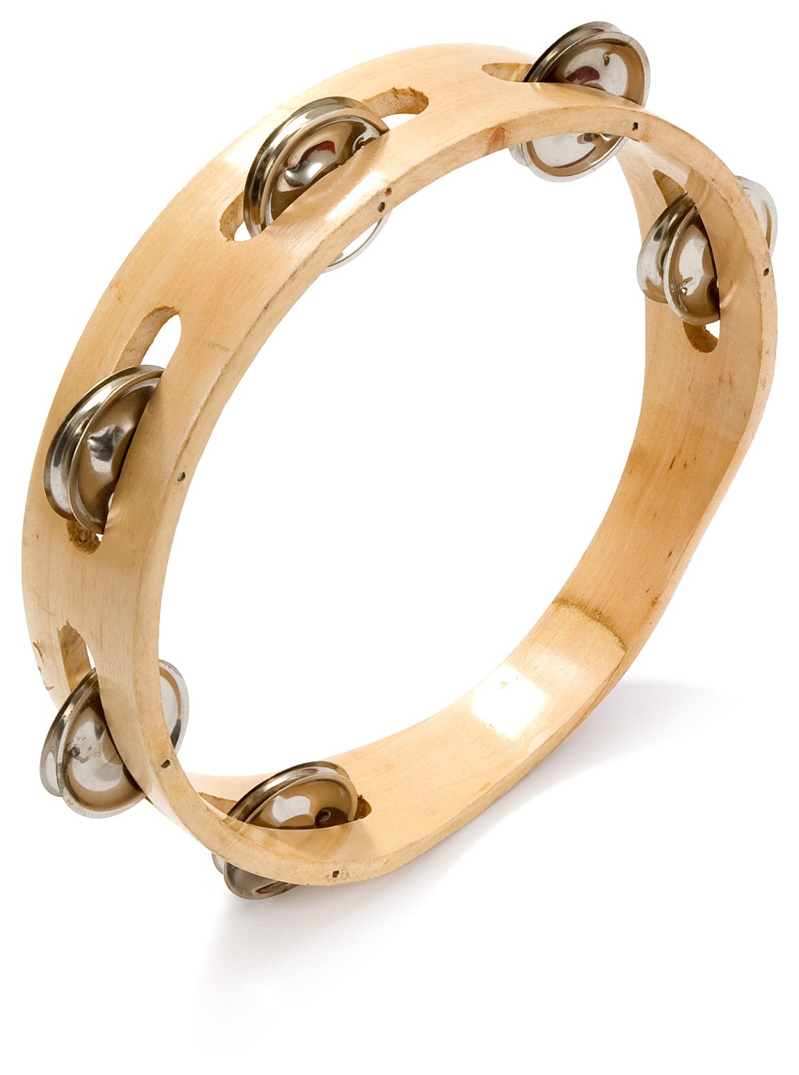 Percussion Plus PP875 Headless Tambourine, Brown, Silver, 8 inch