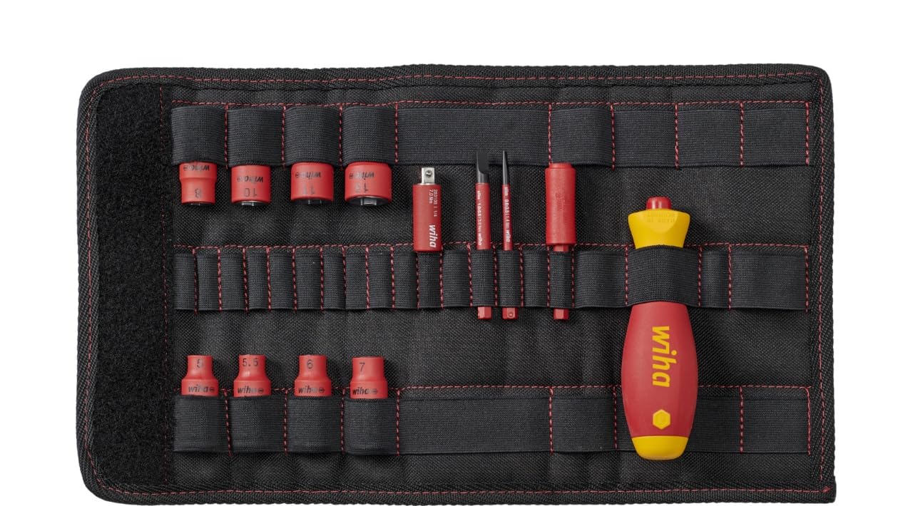 Wiha 7209NK-2004 slimVario 1/4" Set, Red Yellow, 13 TLG, (43467)