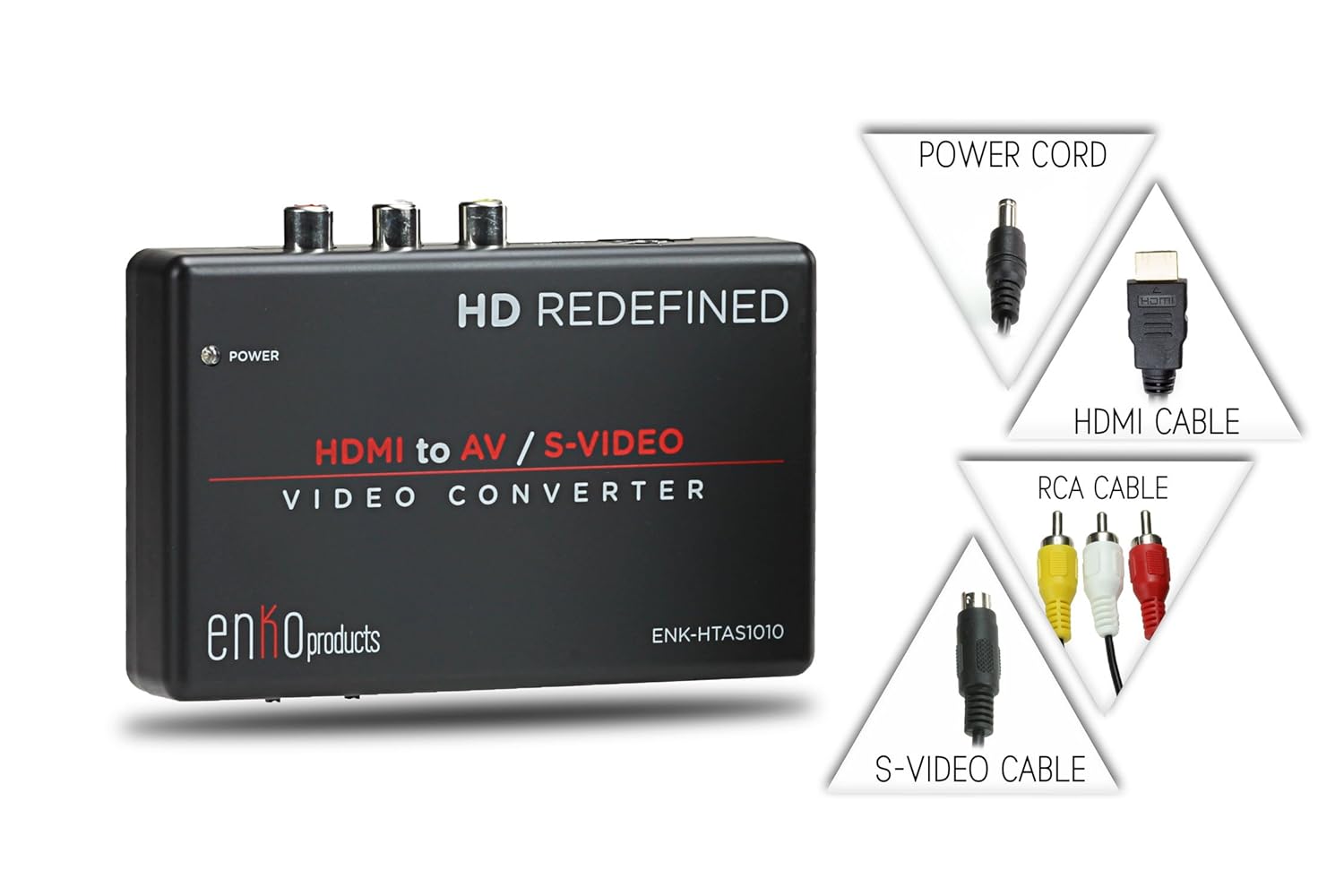 Amazon.com: enKo products Mini HDMI To AV RCA Composite & S-video Video R/L  Audio Converter With High Speed HDMI Cable (6.5 Feet / 2 Meter): Home Audio  & ...