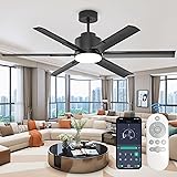 JAYNLT 60 Inch Ceiling Fan with Light,Industrial