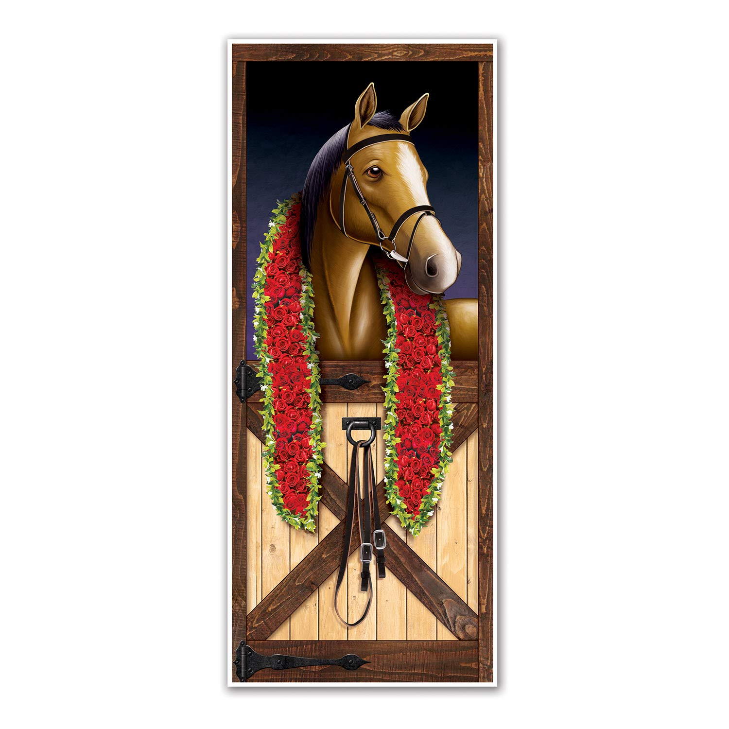 Beistle Horse Racing Plastic Door Cover - 76cm x 183cm - Grand National Party Decoration