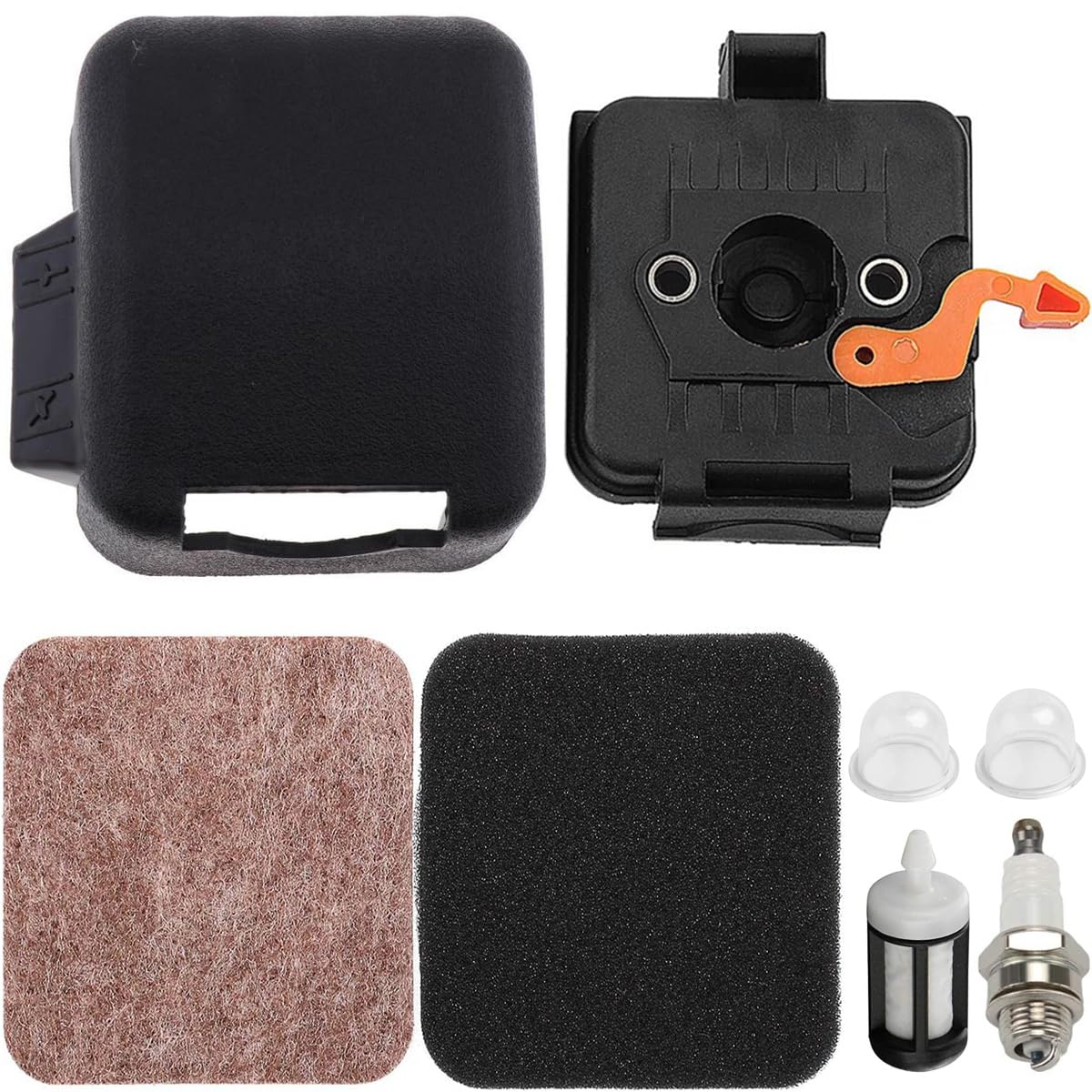 ZAMDOE Air Filter Cover Housing Kit fits for STIHL HS80 FS80 FS85 BG75 FC75 FS75 HT75 FR85T KM85 FH75 HL75 FC85 FR85 KA85R Grass Trimmer with Air Cleaner Base Air Filters Plug Fuel Filter Primer Bulb