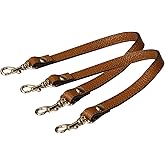 VanEnjoy Pair Full Grain Leather Replacement Strap for Handbags Clutch -16“Long,0.47" Wide
