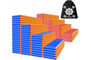 POKONBOY Compatible with Nerf Darts Bullets - 1000 PCS Darts Refill Pack Compatible with Nerf N-Strike Elite Series Guns Party Supplies, Universal Dart Ammo Pack for Toy Gun with Storage Bag (Red and Blue)