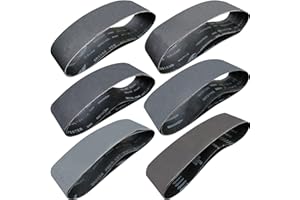 12 PCS 4 x 36 Inch Silicon Carbide Sanding Belts Assortment- 80, 120, 240, 400, 800, 1000 Grits Premium Sander Belts For Knif