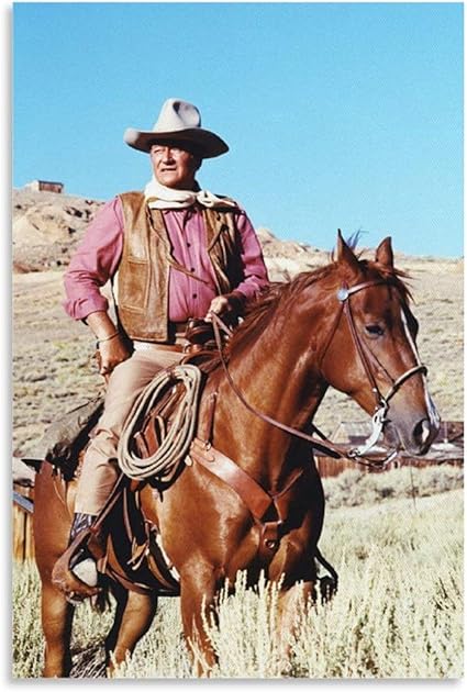 Amazon.com: 1 John Wayne John Wayne on Horseback Poster Decorative
