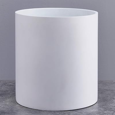large hanging planter White Hanging Planter w/ Leather main image 1
