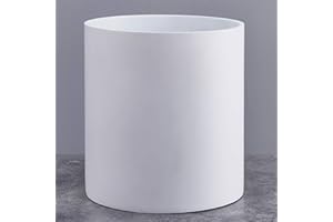 FaithLand Plant Pot 12 inch - Perfectly Fits Mid-Century Modern Plant Stand - Drainage Plug and Drainage Mesh Screen - Matte White