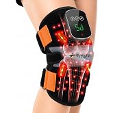 Knee Massager with Heat and Red Light Therapy, 660&amp;850nm, Cordless, FSA&amp;HSA | Near Infrared Red Light Therapy Knee Brace with 60 LEDs, 3 Heat &amp; 3 Vibration, Knee Wrap for Joint/Calf/Arm, 5000mAh Battery