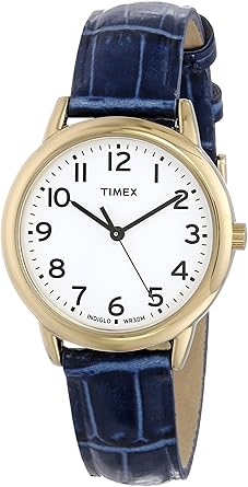 Timex Reloj para Mujer fácil de Leer con Correa de Piel de 30 mm