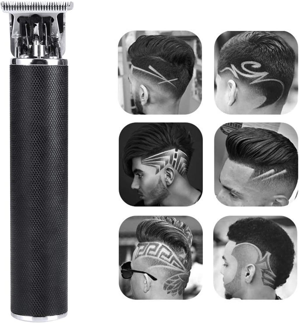 YOUKUKE New Upgrade Electric Pro Li Outliner Grooming Rechargeable Cordless Close Cutting T-Blade Trimmer for Men 0mm Baldheaded Hair Clippers Zero Gapped Detail Beard Shaver Barbershop