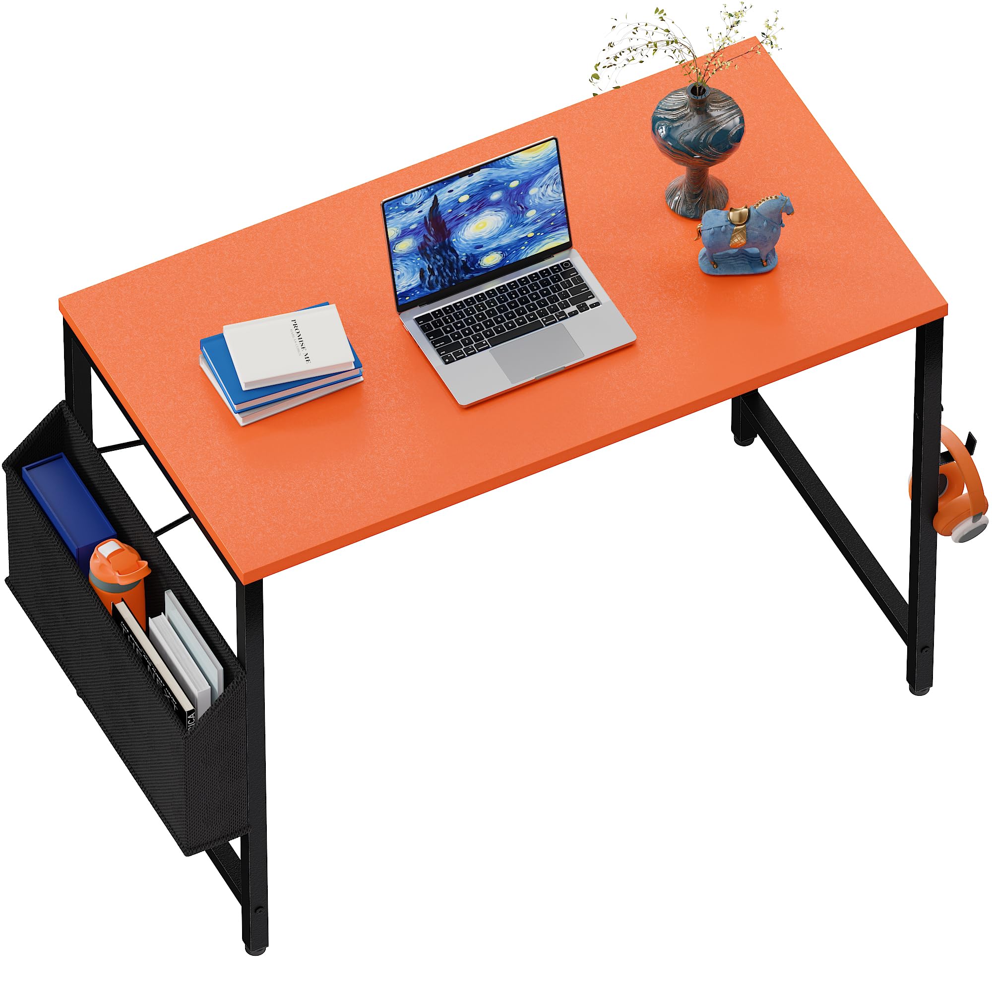 Pamray 32 Inch Computer Desk for Small Spaces with Storage Bag, Home Office Work Desk with Headphone Hook, Small Office Desk Study Writing Table Image