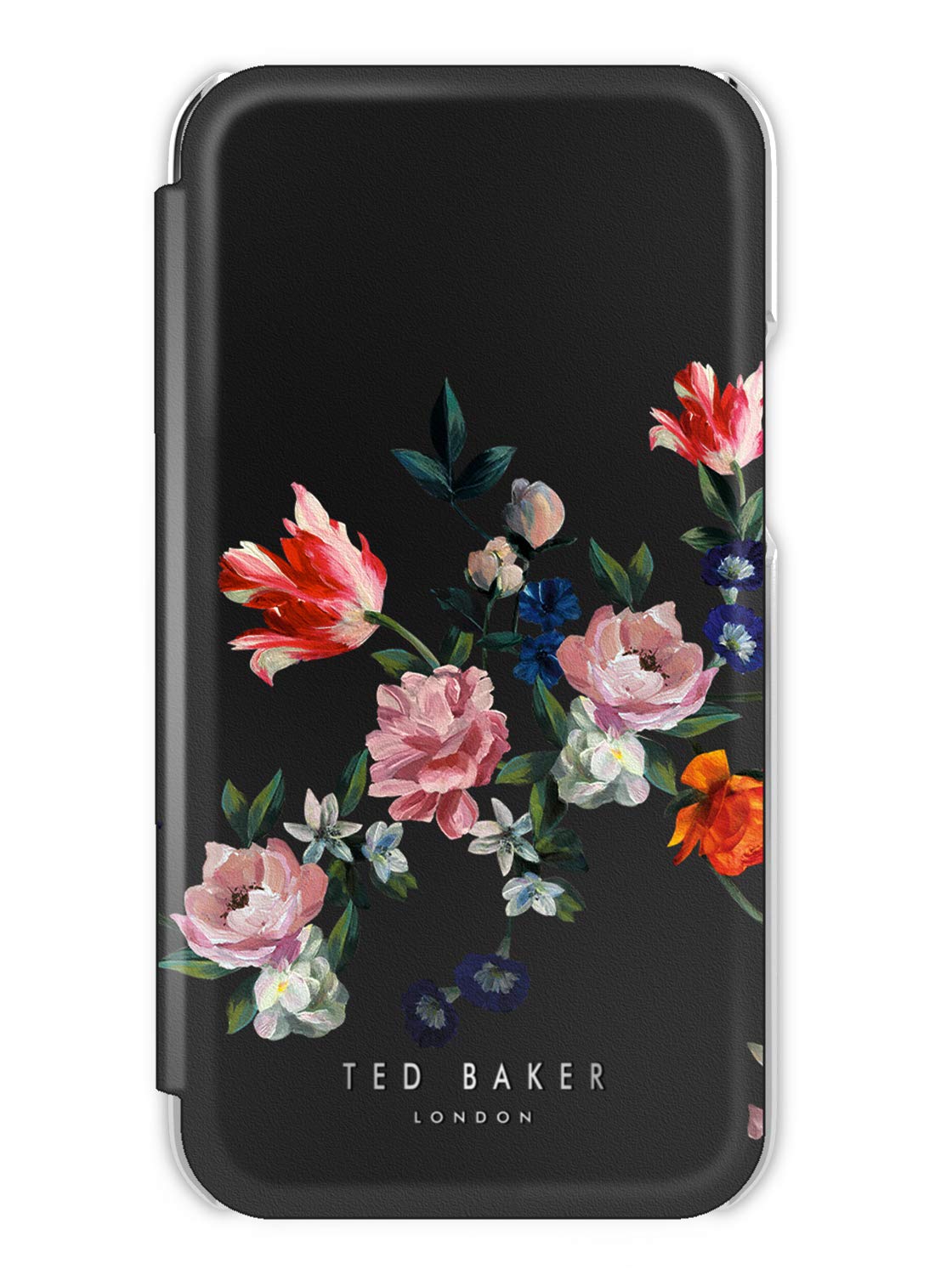 Ted Baker Mirror Case for iPhone 12 / iPhone 12 Pro (2020) 6.1 Inch Compatible with MagSafe Wireless Charging - Sandalwood/Black Silver