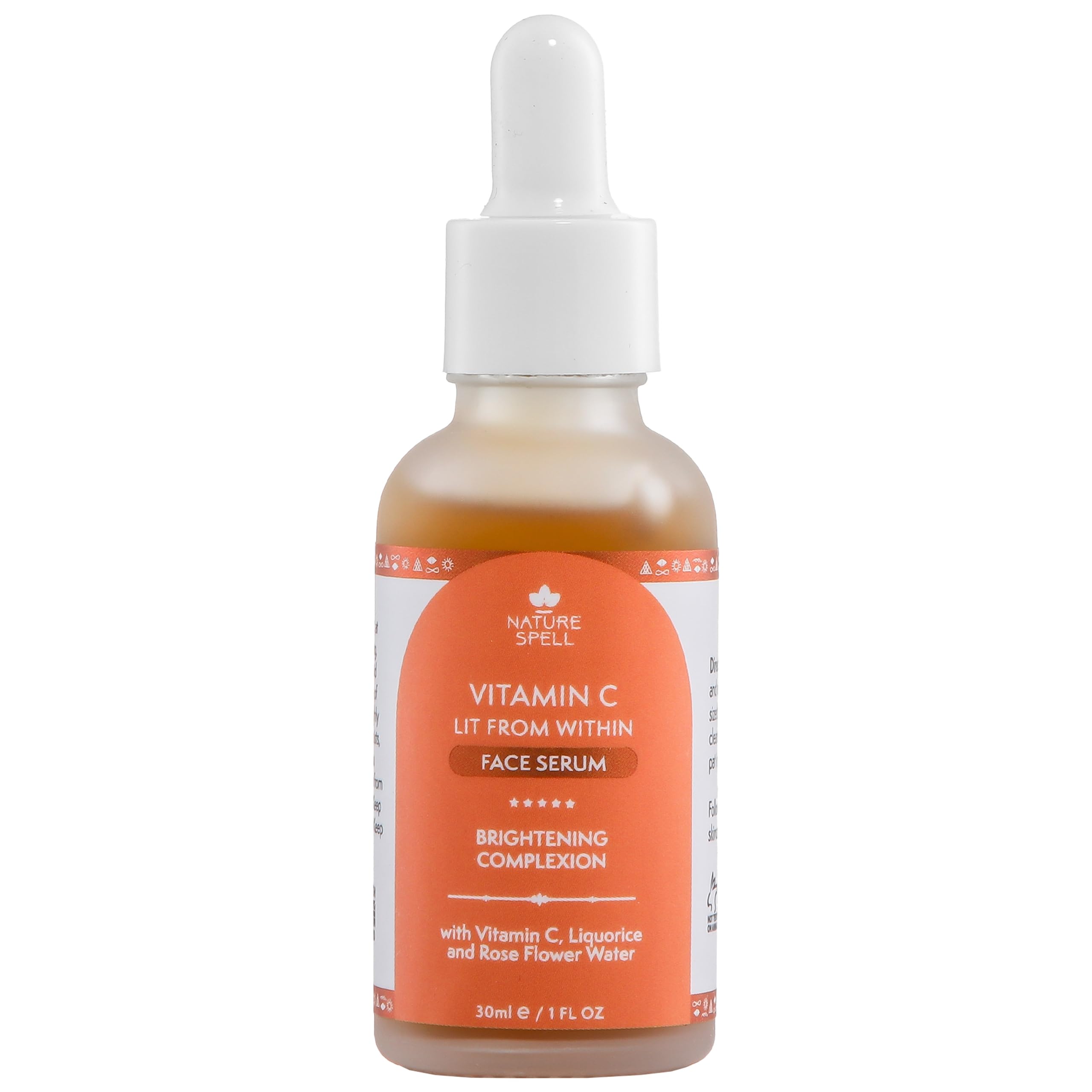Nature Spell Vitamin C Face Serum, Brightening & Smoothing Formula, Helps Reduce Dark Spots & Uneven Skin Tone, Hydrating Serum for Face, Vegan Skincare, For All Skin Types, 30ml