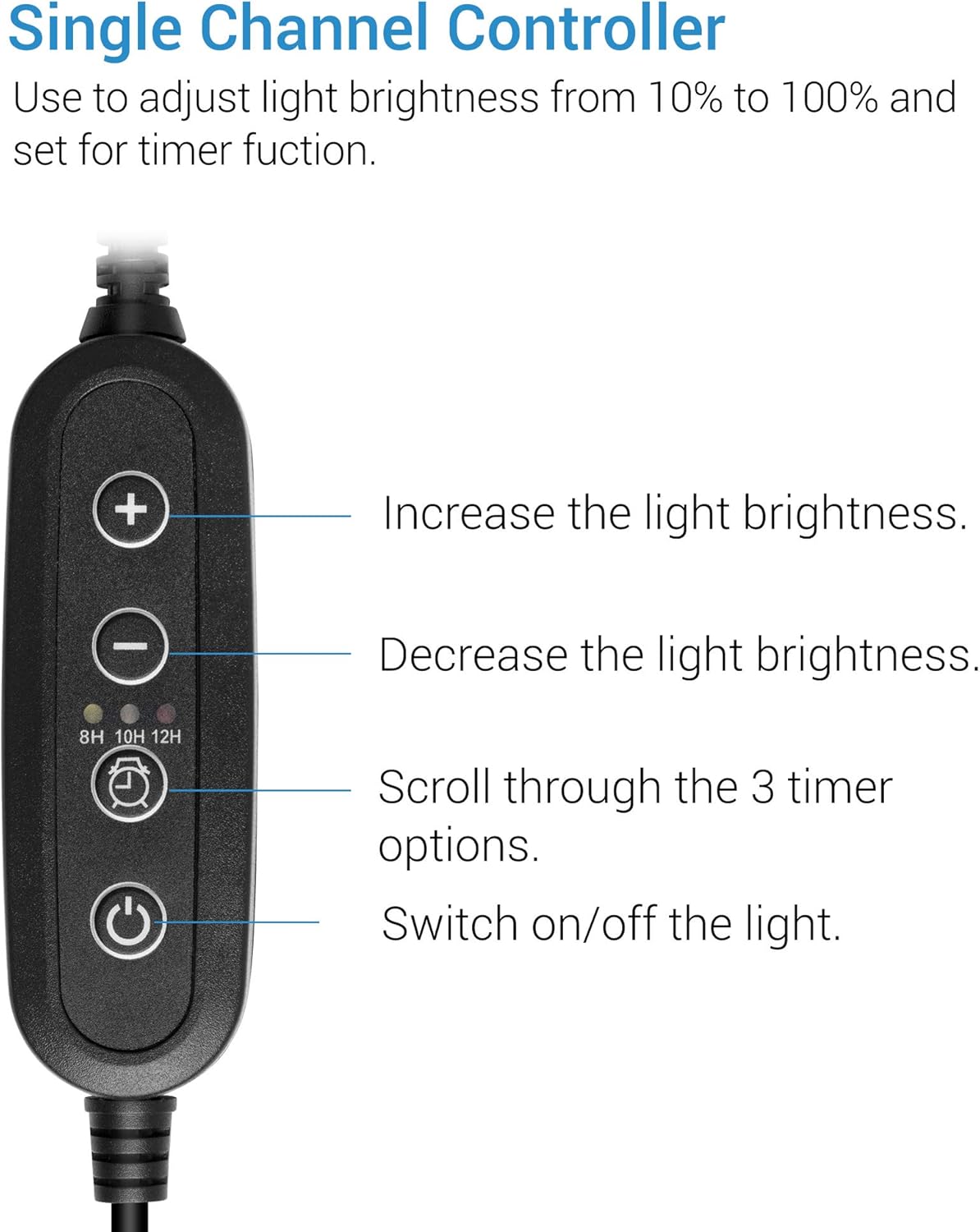 NICREW Aquarium Light Timer&Dimmer, Easy to Program Fish Tank Light