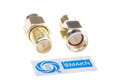 SMAKN® 2PCS SMA male Jack to RP-SMA female coaxial cable connector converter adapter