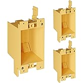 Inlight Single Gang Electrical Outlet Box, 14 Cubic Inch Junction Box, Old Work Box, UL Listed, 3-Pack, IN-0501-4-3