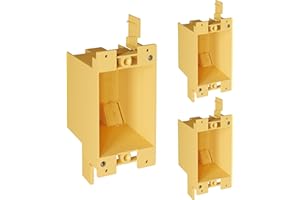 Inlight Single Gang Electrical Outlet Box, 14 Cubic Inch Junction Box, Old Work Box, UL Listed, 3-Pack, IN-0501-4-3