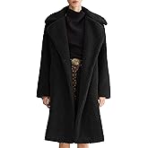 Orolay Women's Oversized Fuzzy Fleece Jacket Long Faux Fur Lapel Sherpa Teddy Coat Winter Warm Outerwear with Pockets