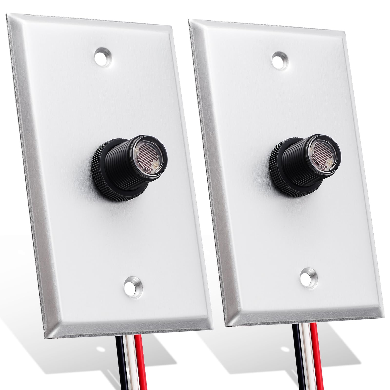 Photo 1 of Retisee 2 Pcs Photocell Sensor for Outdoor Lights with Photocell and Wall Plate, Hardwire Light Control, Controls Lighting Dusk to Dawn Compatible with Incandescent Compact Fluorescent Halogen LED