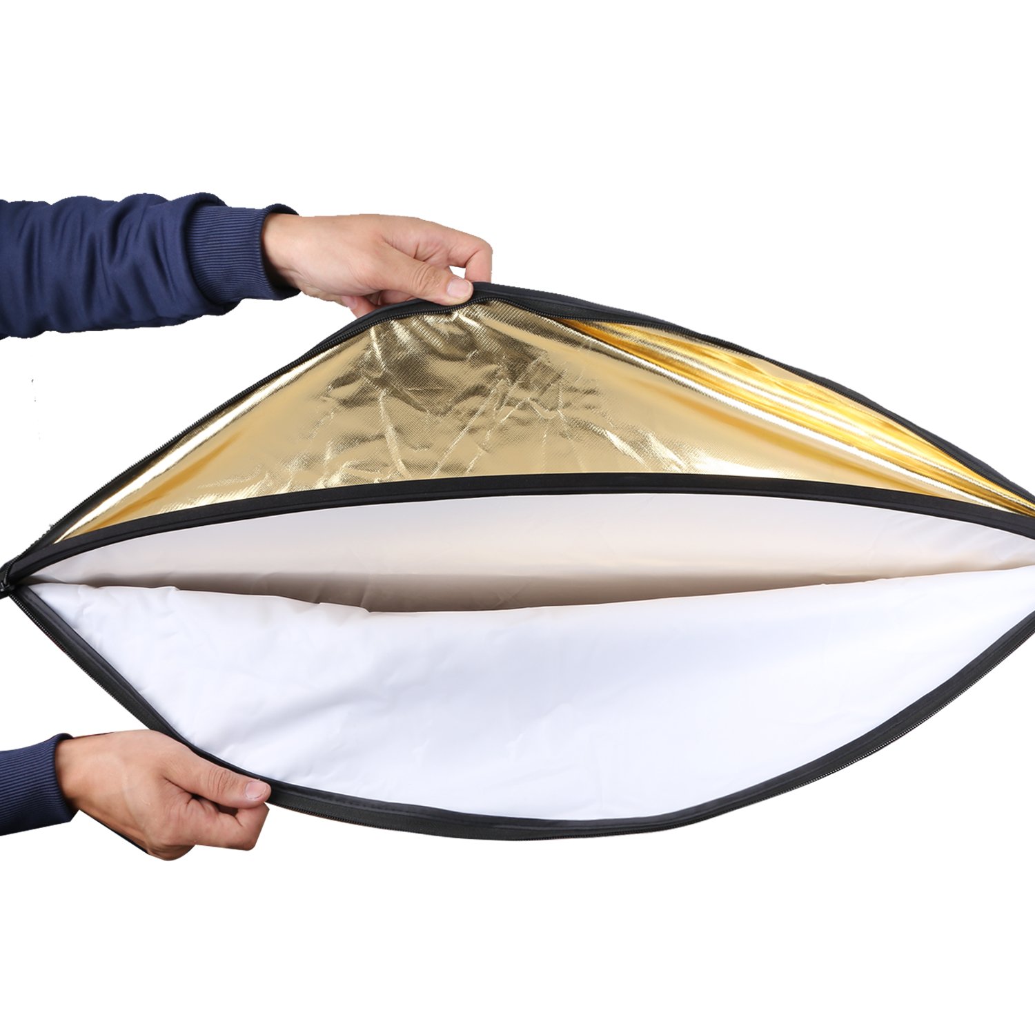 WAAO 24-Inch 60cm 5 in 1(Gold, Silver, White, Black and Translucent) Portable Photography Studio Multi Photo Disc Collapsible Light Reflector