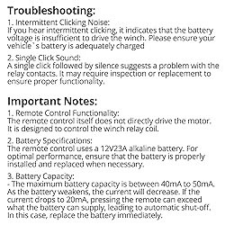 QWORK Wireless Winch Remote Control Kit, 12V 250A