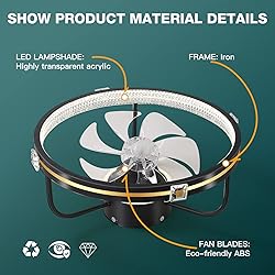 ZOGOOR 19.6'' Ceiling Fans with Lights