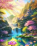 MjhRcll Waterfall Paint by Numbers for