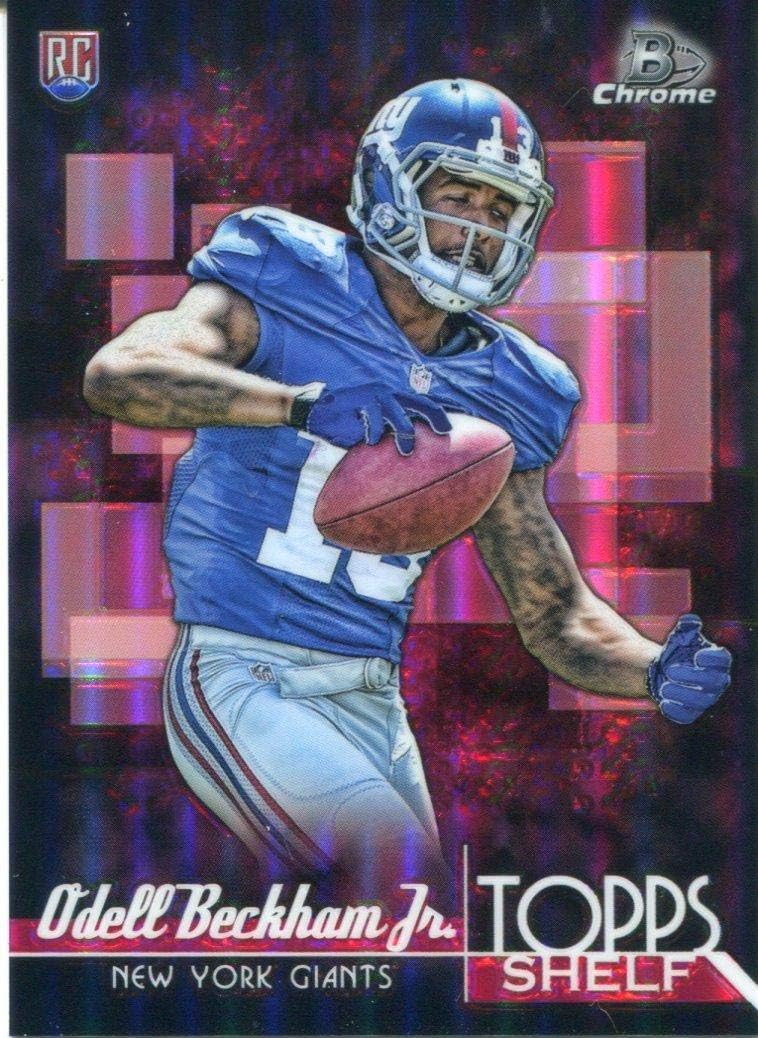 Odell Beckham Jr. 2014 Bowman Chrome Topps Shelf Rookie Card Unsigned Football