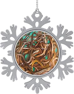 C COABALLA Asian Thai EEL Fish or Like Worms Sale at Street Market in Thailand for Food,Ornament Hanging Creative Gifts for Christmas Party Decoration 3PCS