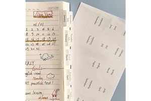 THINKOR Laminated Planner Monthly Tabs, 40 Peel and Stick Tabs for Notebooks (2 Sets 12 Month Tabs and 16 Blank Tabs), Calendar Monthly Tab Stickers/Dividers (White)