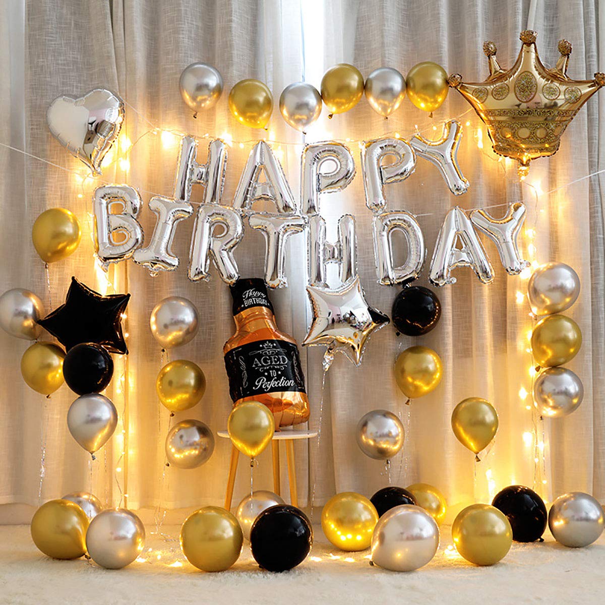 Whiskey Bottle Beer Mug Super Shape Mylar Foil Balloon for Bar Summer Party Beer Festival Birthday Party Decorations…