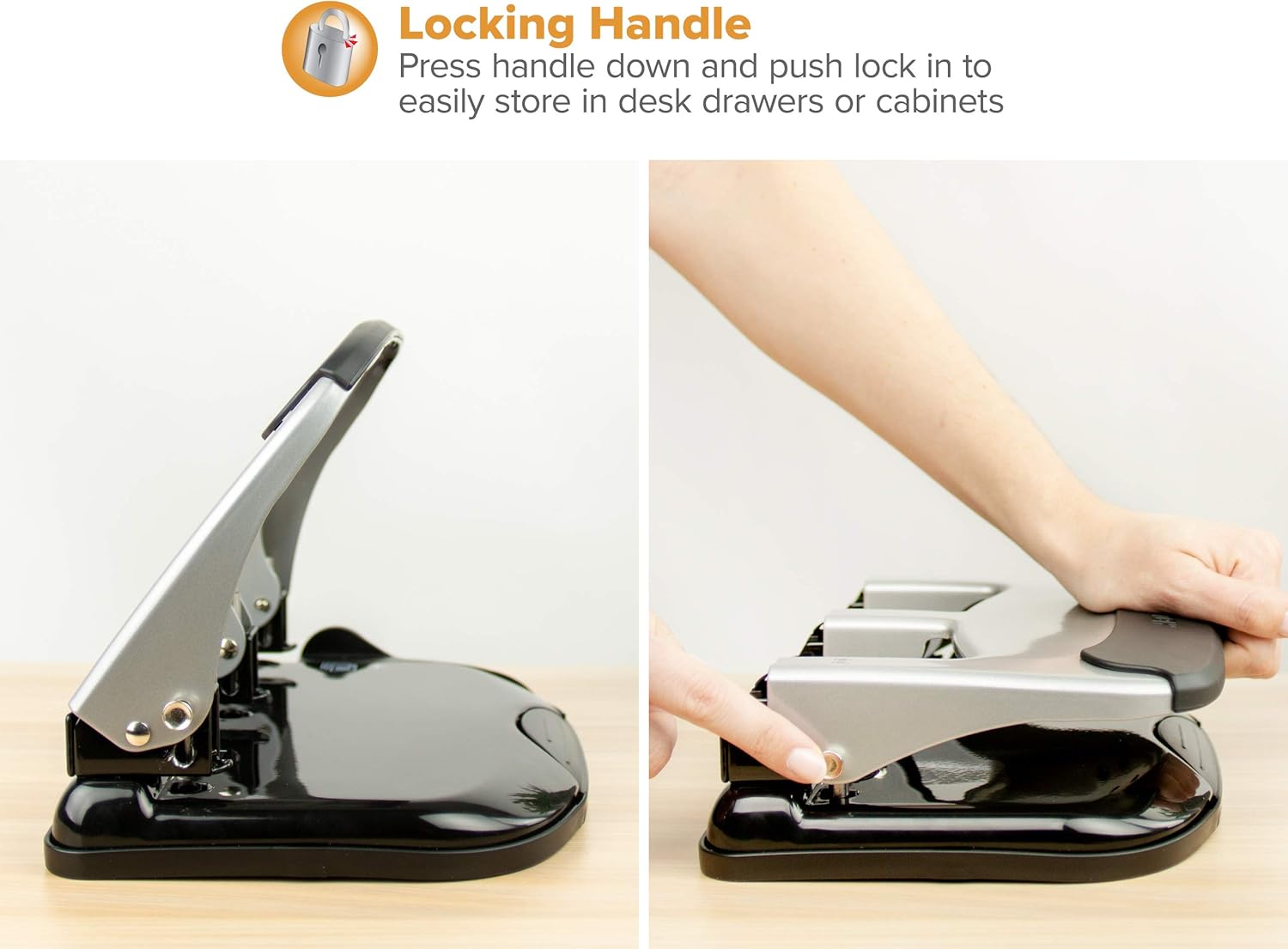 Bostitch EZ Squeeze 40 Sheet 3-Hole Punch (HP40): Office Products