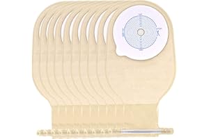 YEYSXSY Ostomy Colostomy Supplies, 10 PCS Colostomy Bag, One Piece Drainable Pouches with Twist-Tie for Ileostomy Stoma Care, Cut to Fit(Max 20-65mm)