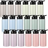 Domensi Aluminum Water Bottle Bulk Reusable Water Bottle, Lightweight Easy Carry Leakproof with Snap Lid Travel Bottles, for Gym Outdoor Sports Cycling Camping Fishing(20oz, 18 Pack)