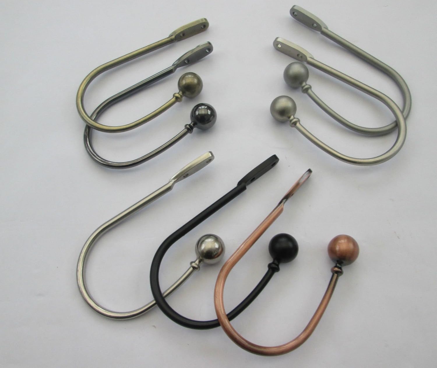 Ironmongery World® 2 X MODERN METAL CURTAIN TIE BACK HOOK HOLD BACKS