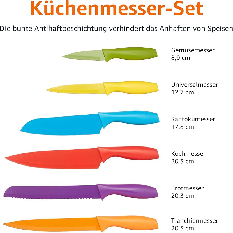Messer-Set, bunt, 12-teilig — Foto 5 von 6
