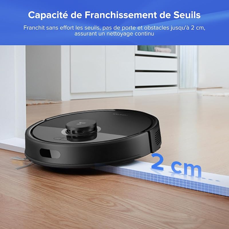 Q7 L5+ Set Aspirateur Robot Laveur avec Station, 8000 Pa