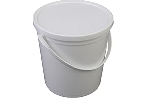 Consolidated Plastics 42584 Pail with Handle, Polypropylene, 2.5 Quart, White, 10 Piece