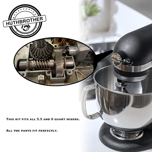 Worm Gear, Gasket & Circlip Kit For KitchenAid Stand Mixers - Replaces Part #9706529, W11086780 & More