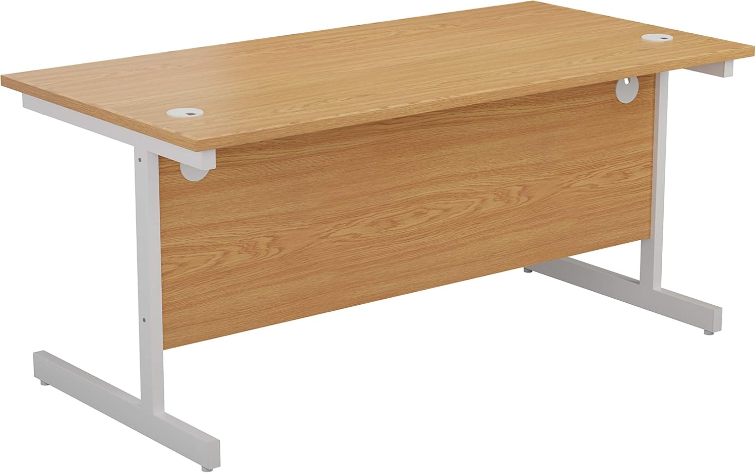 Scrivania Ufficio One Living 180x80x73 Cm - Tavolo PC Made In Italy Noce Chiaro - Foto 6